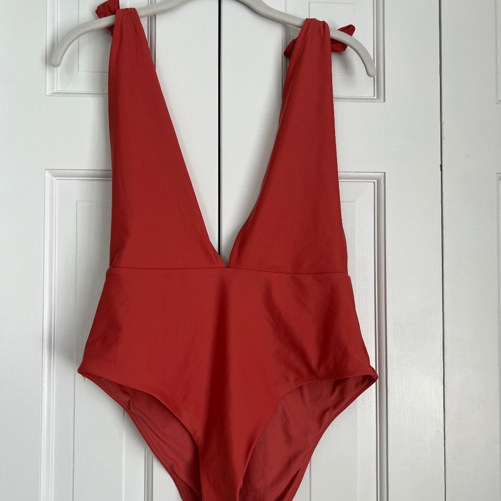 Aerie Shoulder Tie One Piece Bathing Suit